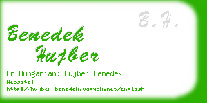 benedek hujber business card